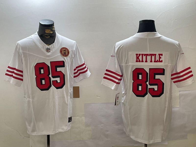Men San Francisco 49ers 85 Kittle White three generations 2024 Nike Limited NFL Jersey style 9